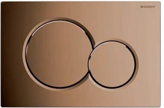 Placca di Comando SIGMA01 Doppio Tasto Ottone Lucido Geberit