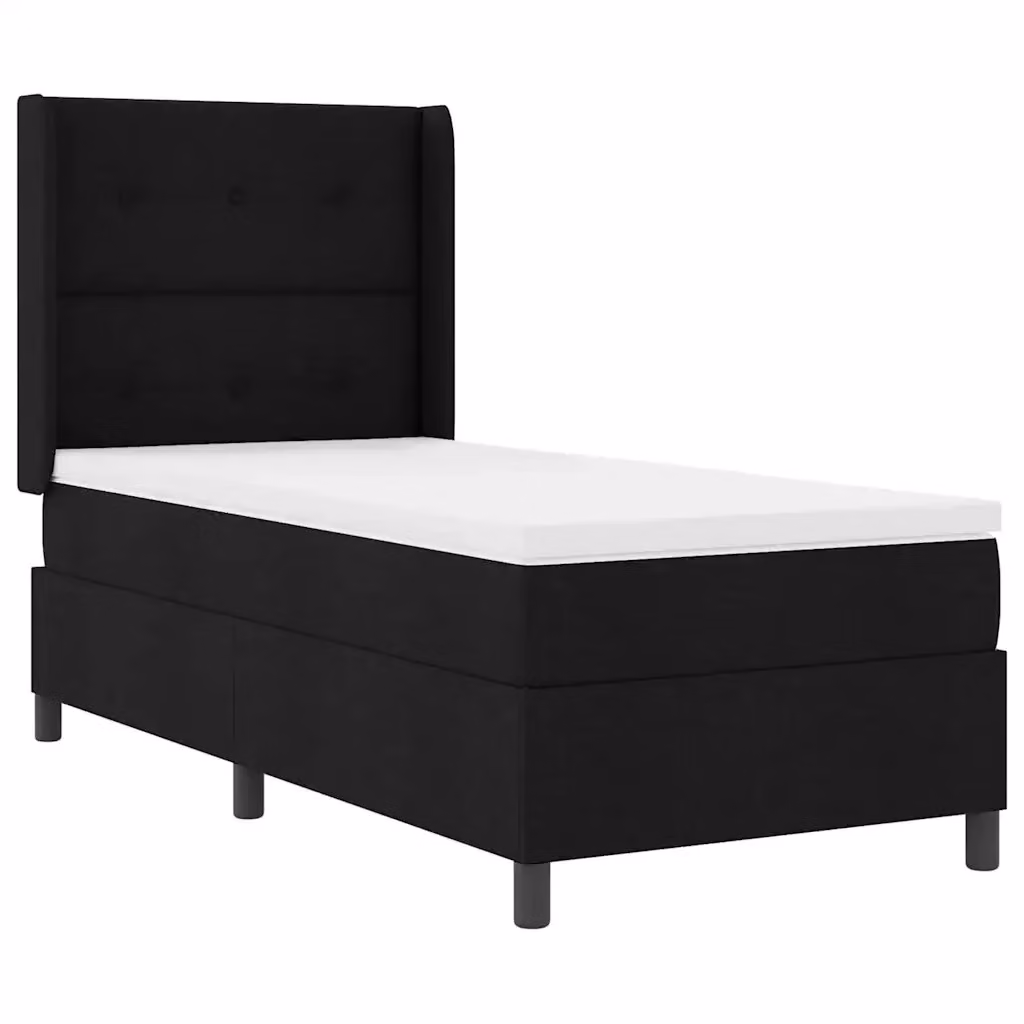 Letto a molle con illuminazione LED e materasso vidaXL, Nero, L/P/H: 90 x 190 cm – 2