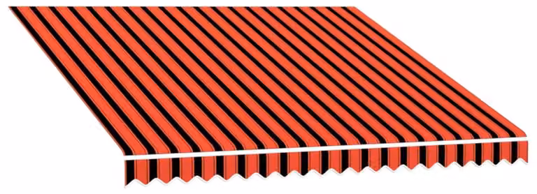 Maison Exclusive - Tessuto di ricambio per tende da sole, colore arancione e marrone, 300 x 250 cm, in poliestere