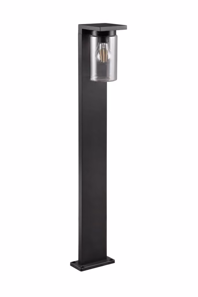 Lampione da giardino a colonna Trio Leuchten ARDILA nero con sensore crepuscolare e vetro trasparente – 2