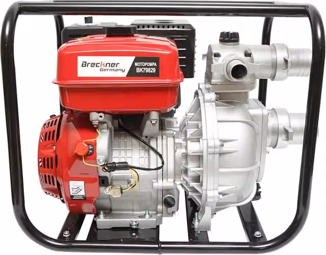 Motopompa a benzina 15 CV, 3 pollici, portata 40 m3/h, profondità di aspirazione 7 m, altezza di scarico 80 m Breckner Germany
