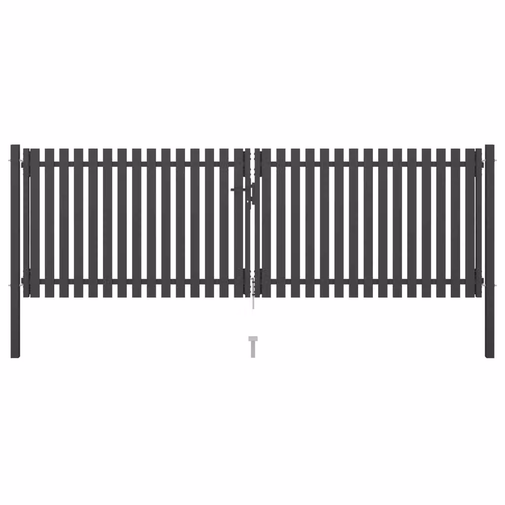 Maison Exclusive - Cancello da giardino in acciaio 400 x 100 cm, antracite