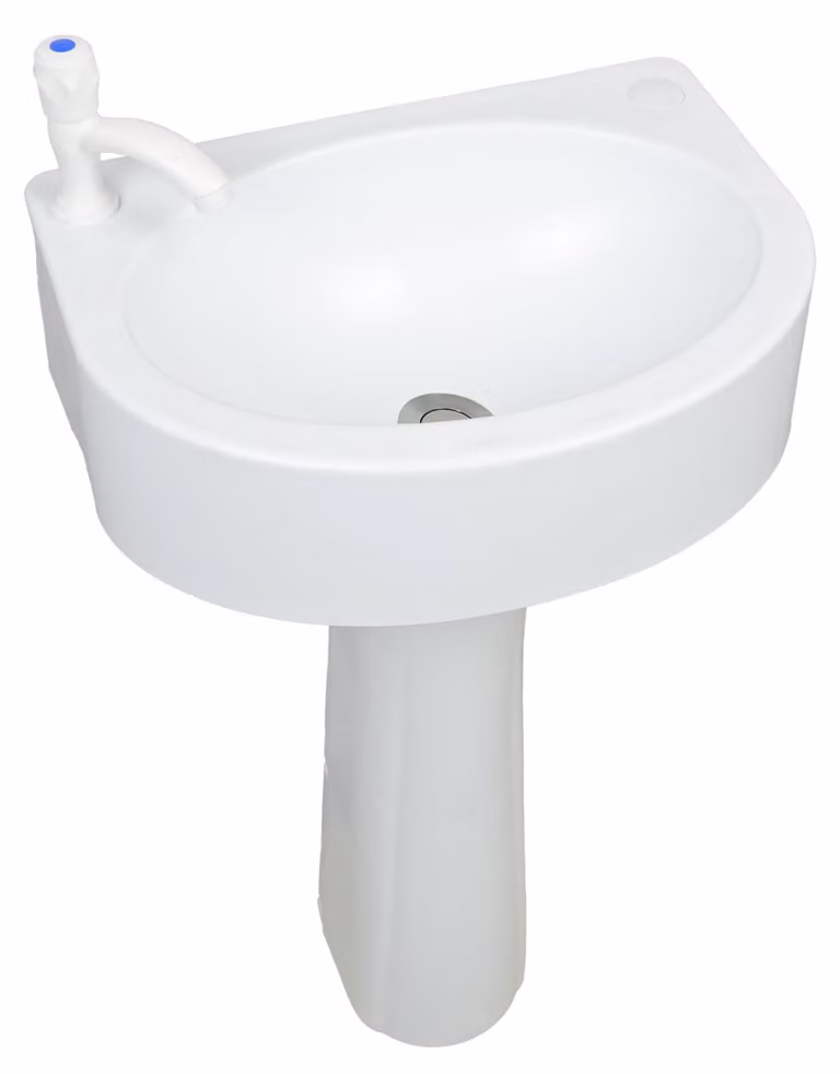 Lavabo da appoggio compatto per bagno, facile da installare