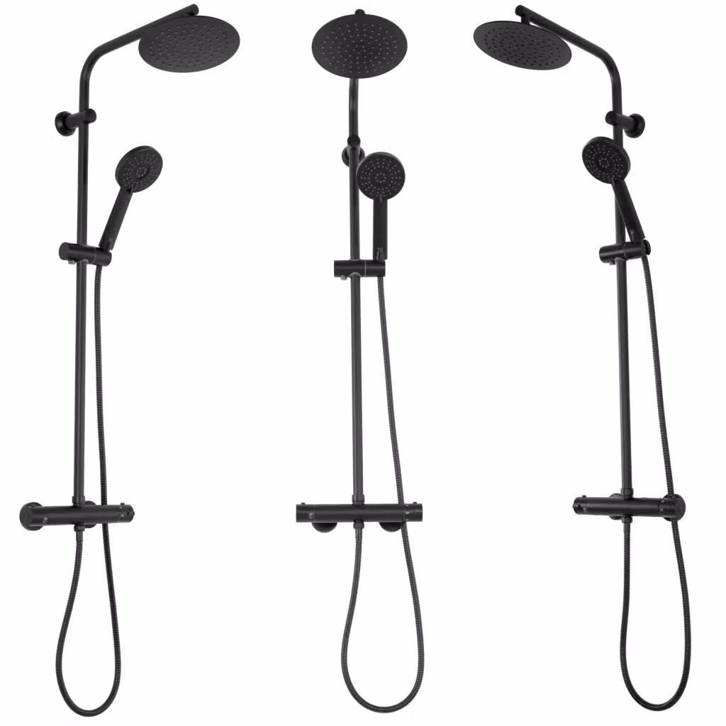 Set Doccia Da Incasso Rea Bliss Black Matt – 2
