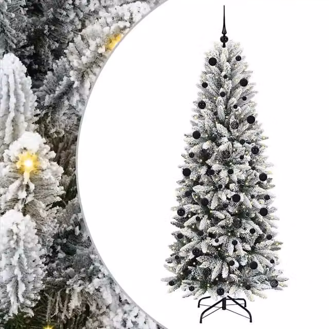 Albero di Natale Artificiale-Albero Natalizio con 300 LED Bianco 210 cm 622684