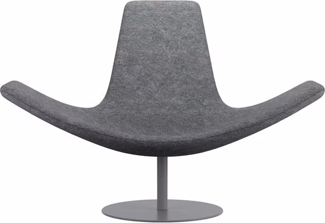 Poltrona lounge moderna Qeeboo Wing in tessuto Kvadrat grigio L: 148 cm, P: 79 cm, H: 102 cm