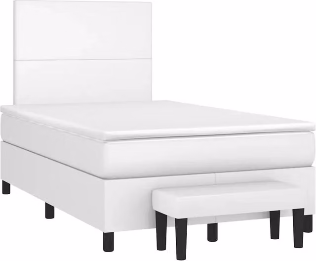 Letto Ibrido con Giroletto a Molle e Materasso vidaXL Bianco L/P/H: 120 x 200 x 193 cm