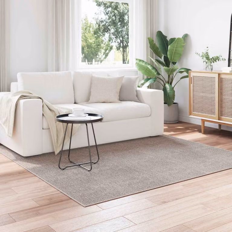 Tappeto per interni vidaXL LUGO moderno, colore beige, L/P: 120 x 120 cm, in poliestere