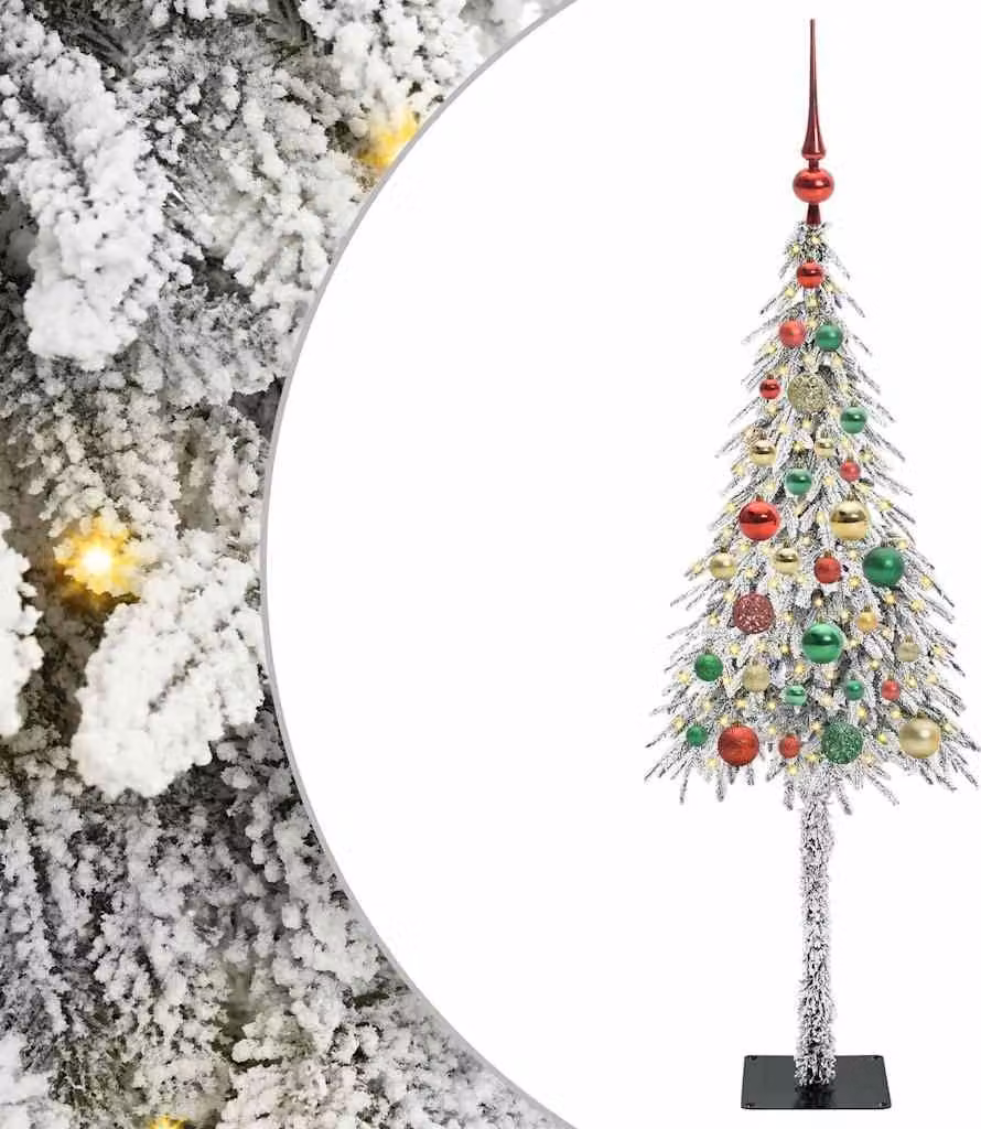 albero di Natale vidaXL con 150 LED bianchi 120 cm PE e acciaio