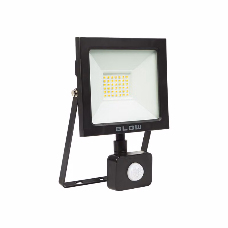Faretto LED 30W+PIR 4000K nero BLOW IP65