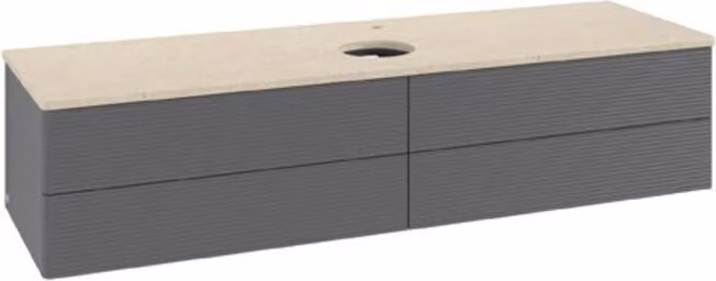 V&B Mobiletto con struttura frontale Antao 160x50cm, HL, WBP botti., Anthrac. m Lac