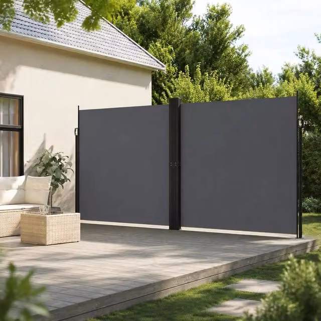 Extendable Side Awning, Anthracite, 220x1000 Cm