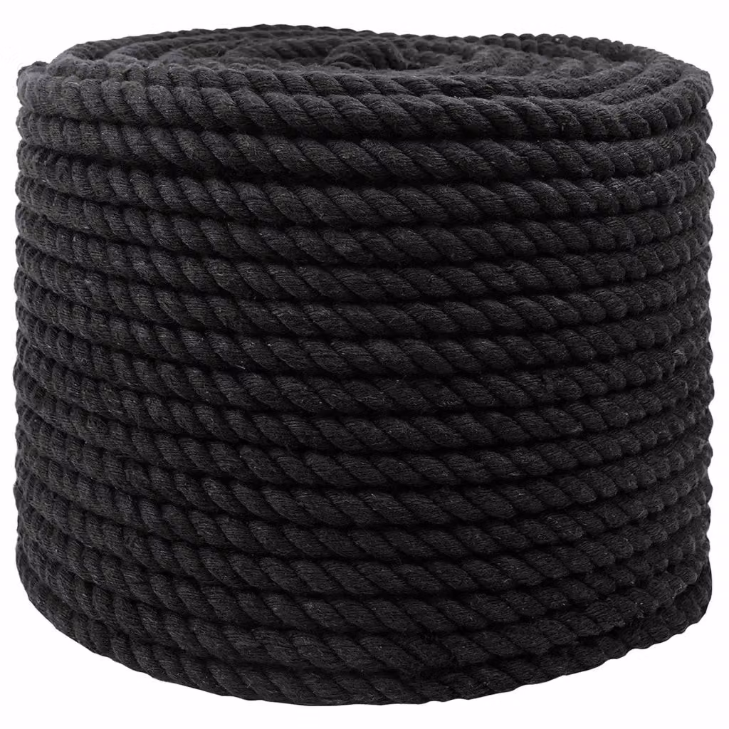 Fune in cotone nera Design In, L/P/H: 1,2 x 1,2 x 25000 cm – 2