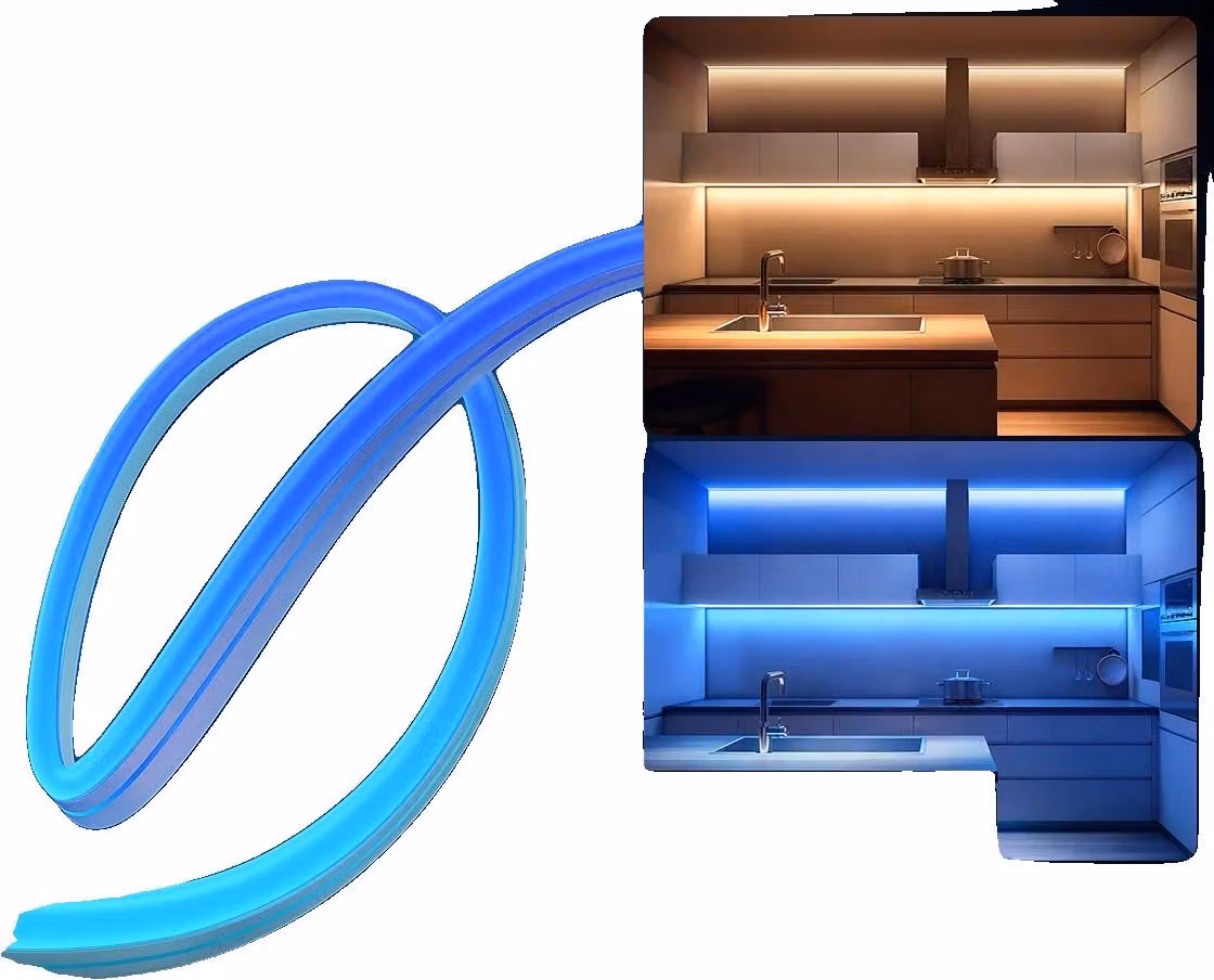Strisce luminose a LED neon, app e telecomando, design impermeabile, 30 m