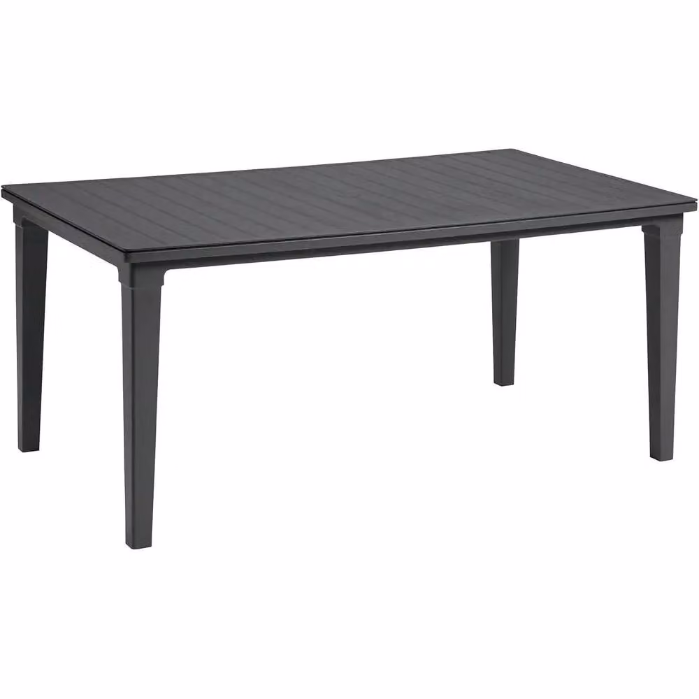 Tavolo da esterno Keter Futura in resina con foro ombrellone, colore grigio grafite – 2
