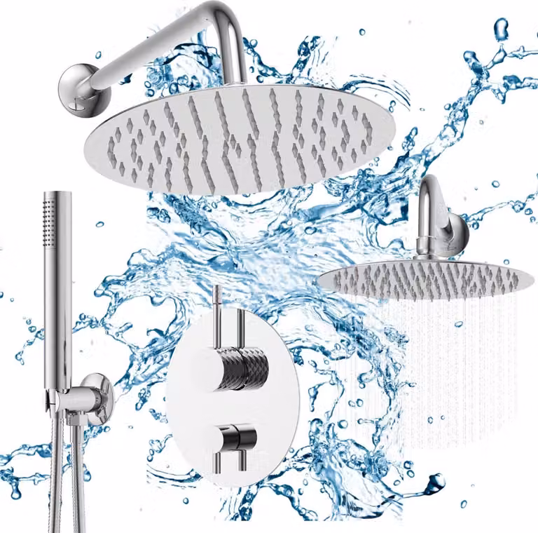 Granitan - Soffione doccia - Doccia a pioggia Ø 250 mm - Doccia cromato - GLAMI