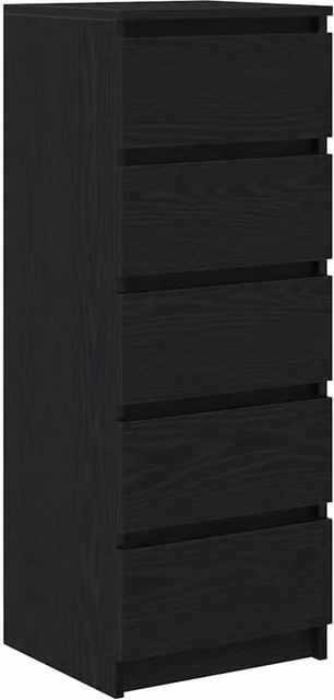 Credenza moderna con cassetti Design In in colore nero, ideale per soggiorno o sala da pranzo, L: 37,5 cm, P: 35 cm, H: 99 cm