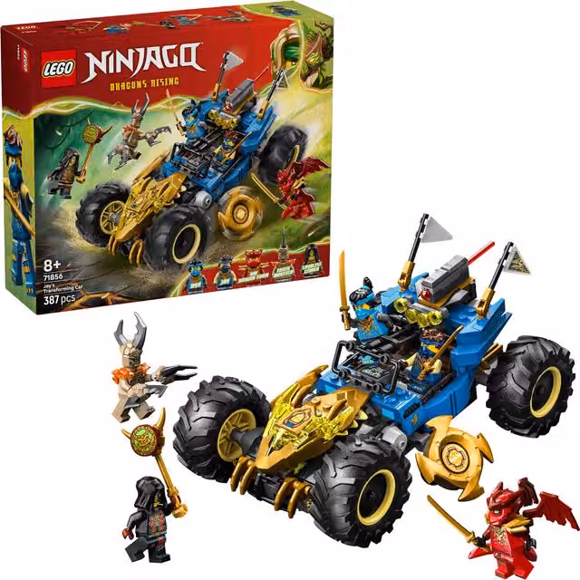Lego Ninjago Auto mutaforma di Jay, set creativo blu e oro, 387 pezzi – 2
