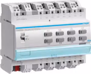 Uscita interruttore/cieco 8x 4A, manuale o bus - Attuatore interruttore KNX 8 canali TYA608A