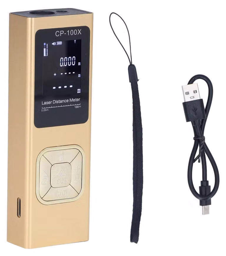 Misuratore laser da 100 metri, strumento di misurazione laser portatile con funzioni multiple
