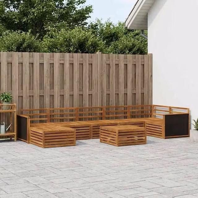Set di divani da esterno 8 pz Naturale 3383642