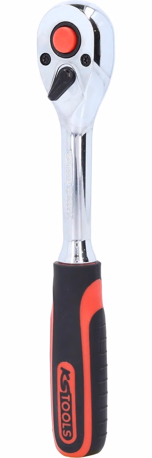 KS TOOLS 3/8" CHROMEplus cricchetto reversibile 72 denti impugnatura in plastica - 915.3890