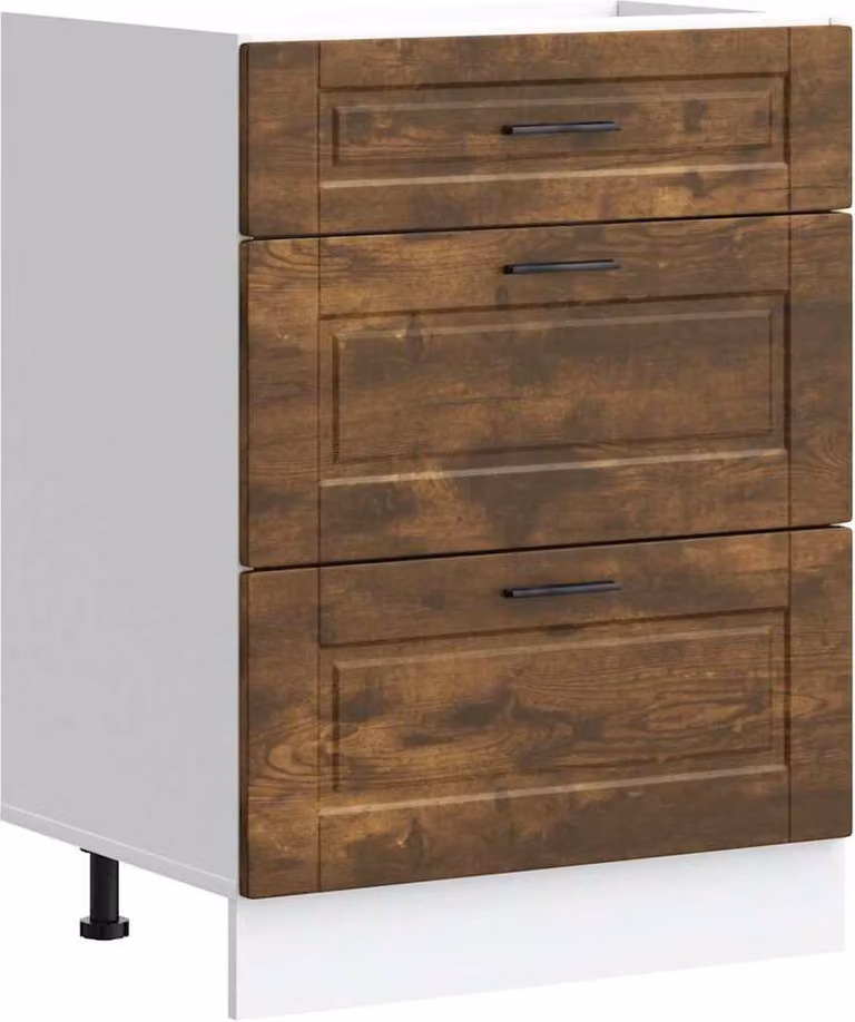 Base da Cucina Porto Rovere Fumo in Legno Multistrato