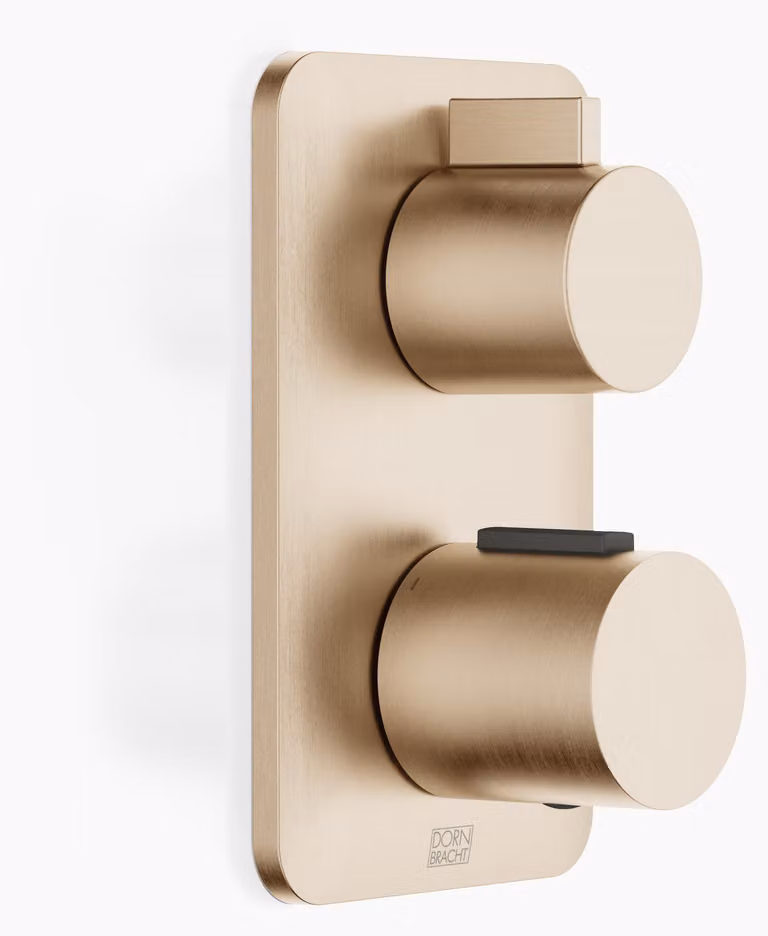 Thermostat encastré LISSÉ de Dornbracht avec réglage de débit à sens unique, 36425845-27, 36425845-27