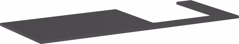 hansgrohe Xilesa E Console avec découpe à droite pour vasque à encastrer polie, 1375x550x16mm, 54273760, 54273760