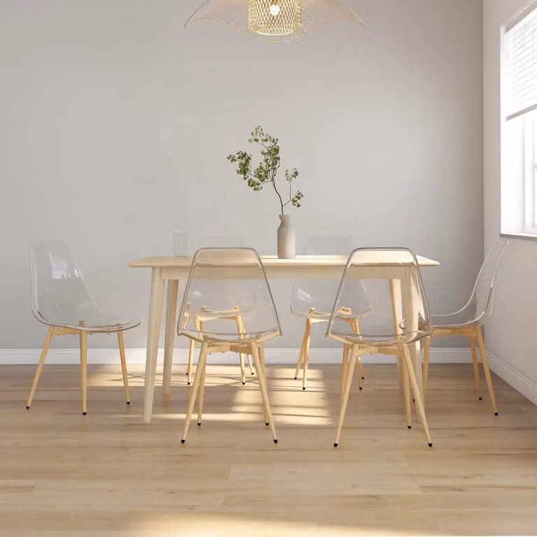 The Living Store Sedie da pranzo 6 pz. PET trasparente