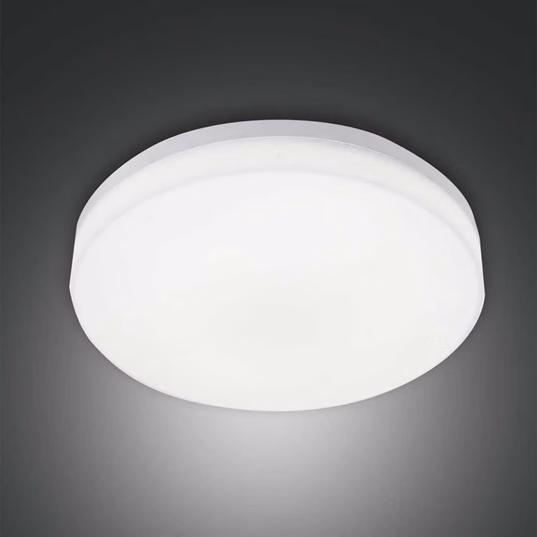 Fabas Luce LED soffitto esterno Trigo Ø280mm 27W Bianco caldo IP65 Bianco