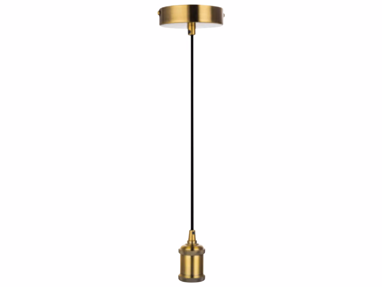 Lampada a sospensione BLULAXA Vintage, attacco E27, cavo in tessuto da 1,5 m, bronzo