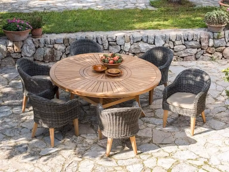 Mountfield Tavolo da Giardino Colosseum Ø 180 cm in Teak