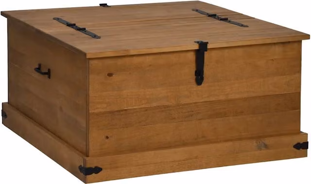 Cassapanca HALDEN 91x91x47 cm in Legno Massello di Pino CFW2104671