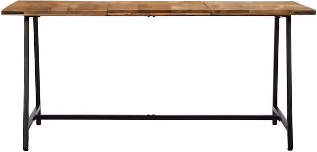 Tavolo da pranzo rettangolare in legno di mango e metallo marrone stile industrial vidaXL L: 80 cm, P: 80 cm, H: 75 cm