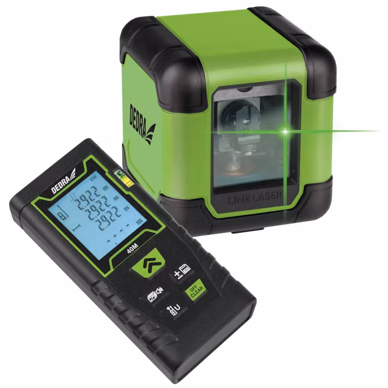 Laser krzyżowy zielony z dalmierzem laserowym 40m