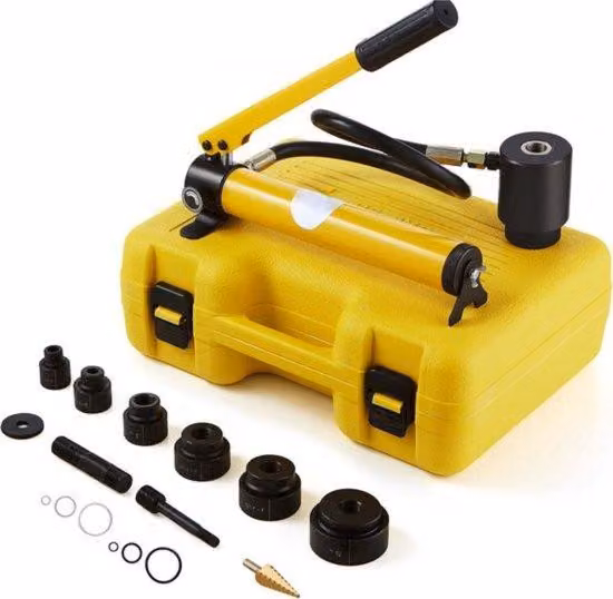 Famanu - Perforatore idraulico, set con 6 utensili di punzonatura