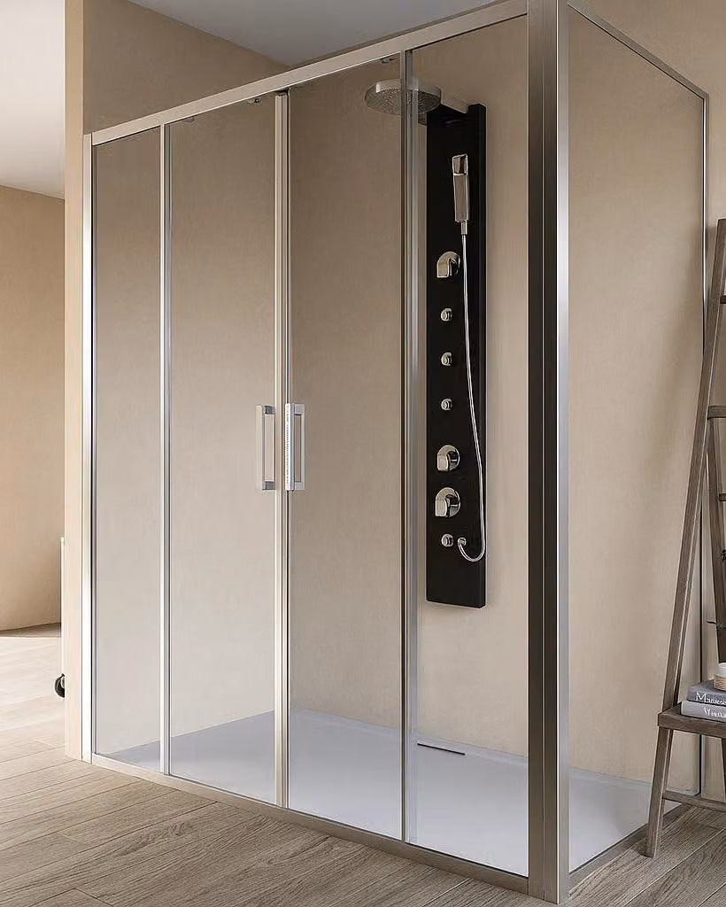 Box doccia 70x140 Marsiglia due scorrevoli reversibile H 195 cromo