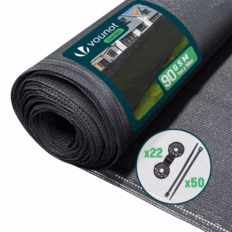 VOUNOT® Schermatura per recinzione 1×10 m, rete frangivista in HDPE da 90 g/m², antracite