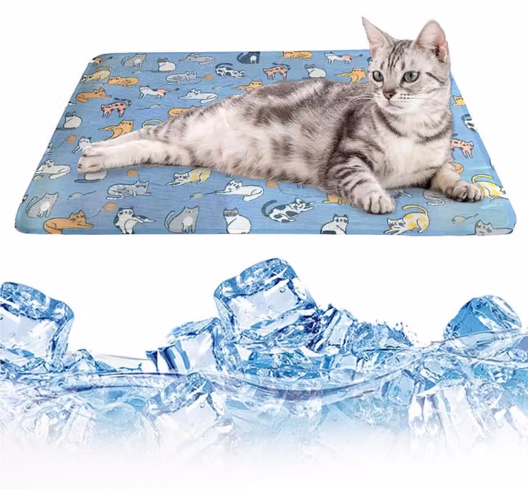 Tappetino refrigerante per cani e gatti, 45x60 cm, auto-raffreddante, ideale come cuccia per conigli e piccoli roditori, perfetto per l'estate
