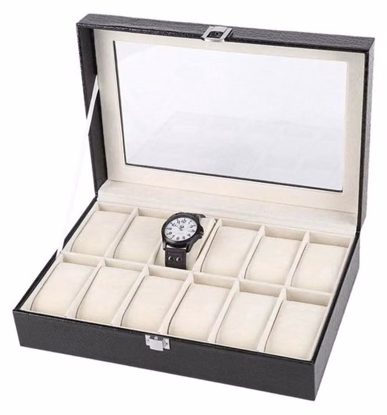 Scatola - Per 12 orologi - Nera