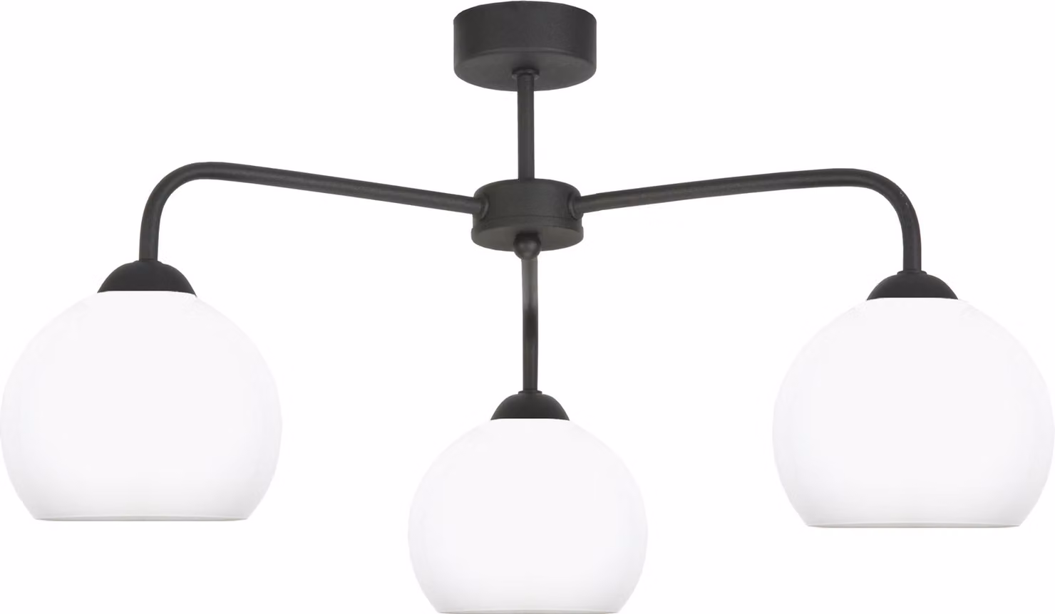 Lampada da soffitto nera con paralume bianco CHORUS BIANCO 13-772