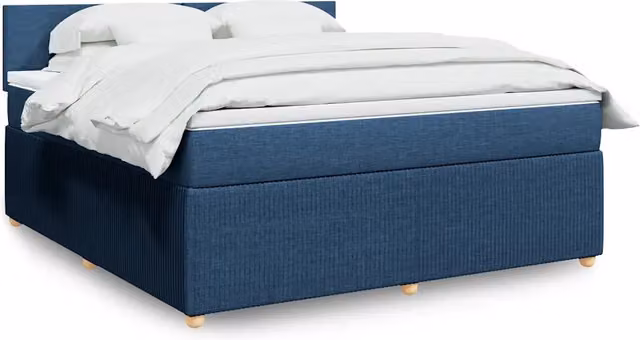 Letto Ibrido vidaXL con Struttura in Legno di Pino e Materasso Blu e Bianco L/P: 180 x 200 cm