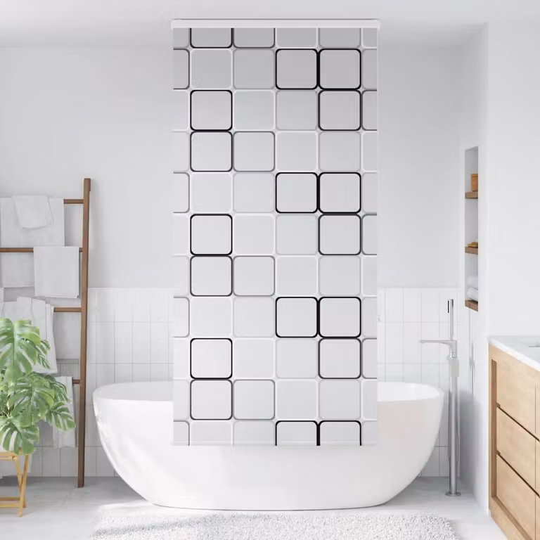 vidaXL Tenda a Rullo Doccia Cassonetto 110x240 cm Larghezza Tessuto