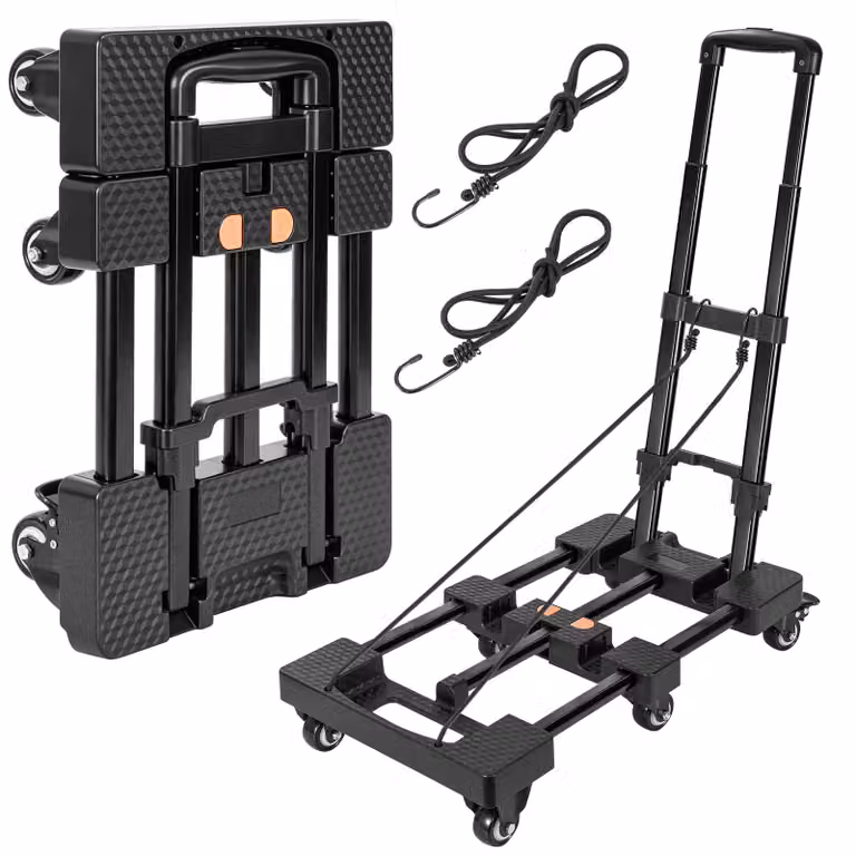 Carrello pieghevole, capacità di carico 225 kg, 6 ruote
