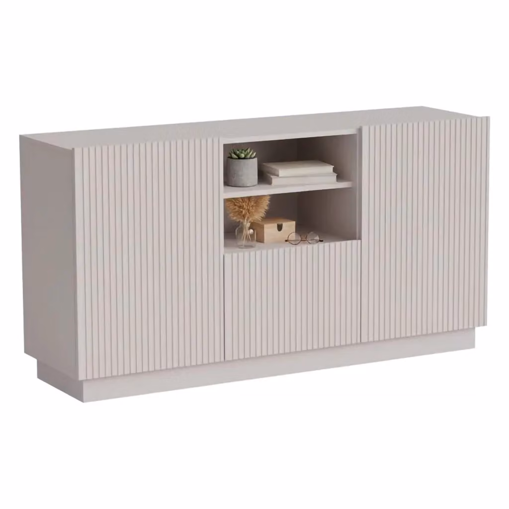 Madia Serchio DMORA Credenza Moderna Beige L: 150 cm, P: 40 cm, H: 78 cm – 2