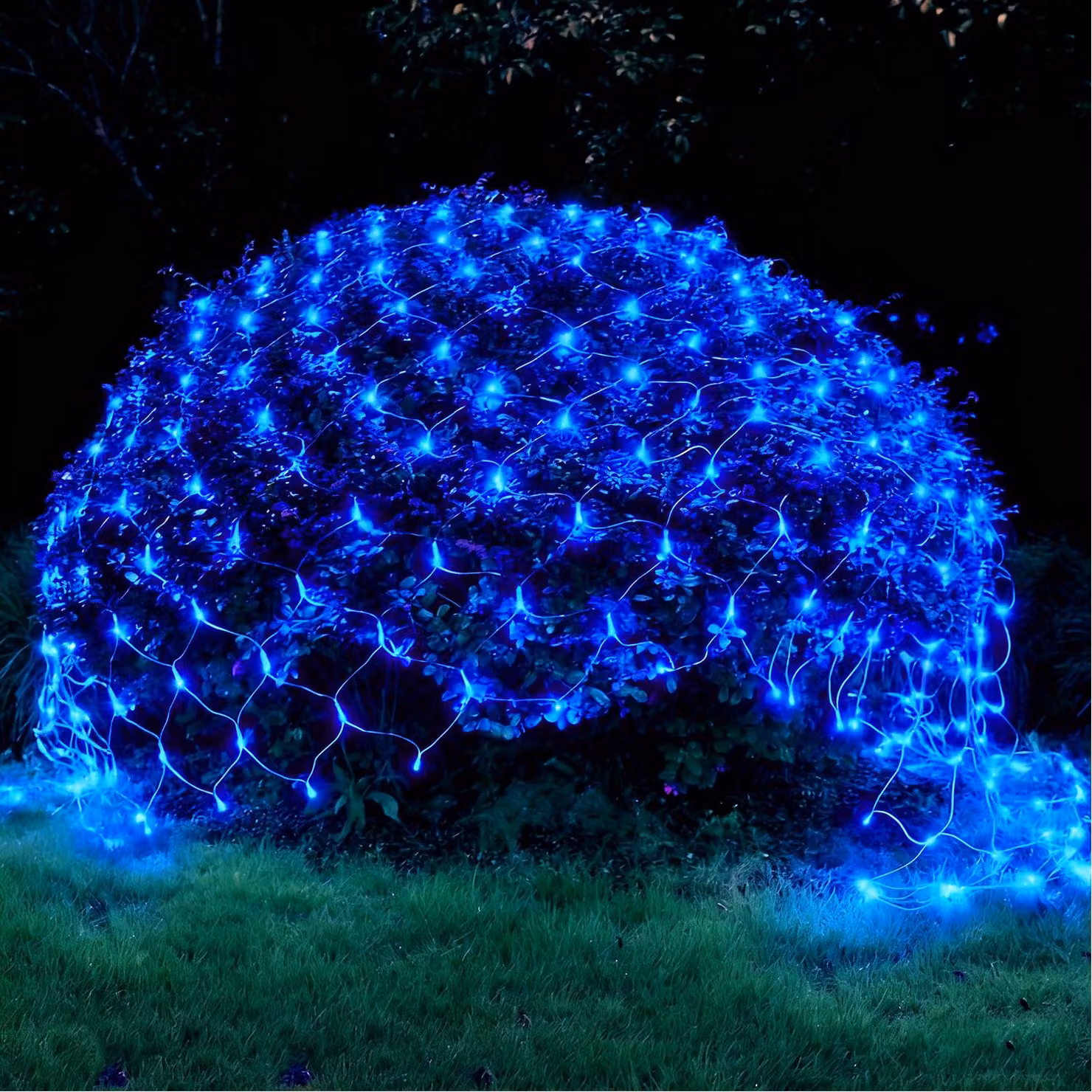 6X4M 660LED luce rete esterna interna tenda luce decorazione natalizia 8 modalità luci fata per cespugli giardino balcone luci di Natale blu