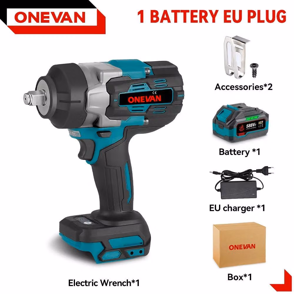 Avvitatore a impatto a batteria - 18 V brushless - Set batteria 1x 588VF - Potenza 2800 W - Frequenza di impatto 8500/min - Rosso