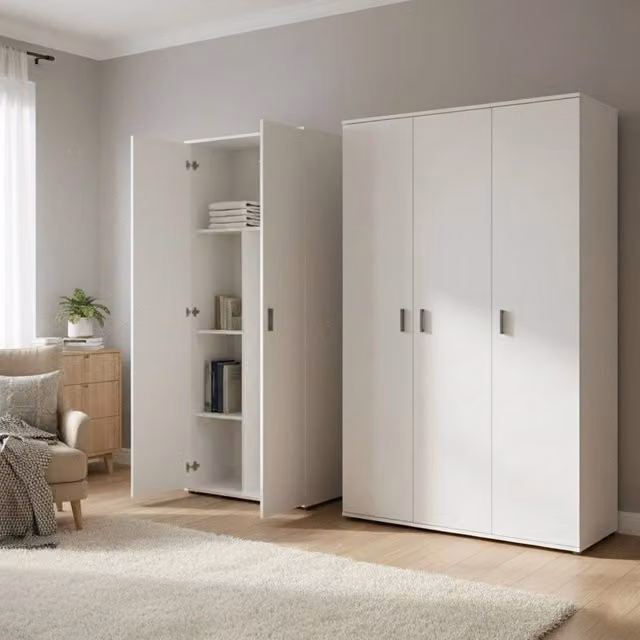 Armadio Multiuso Grande Modulabile Velate DMORA Bianco L: 194 cm, H: 190 cm – 1