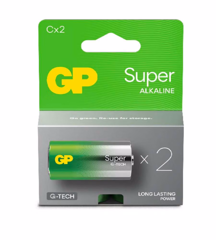 Batteria Super Alcalina 1,5V Mezza Torcia C / 14A-U2 / LR14 2 pz
